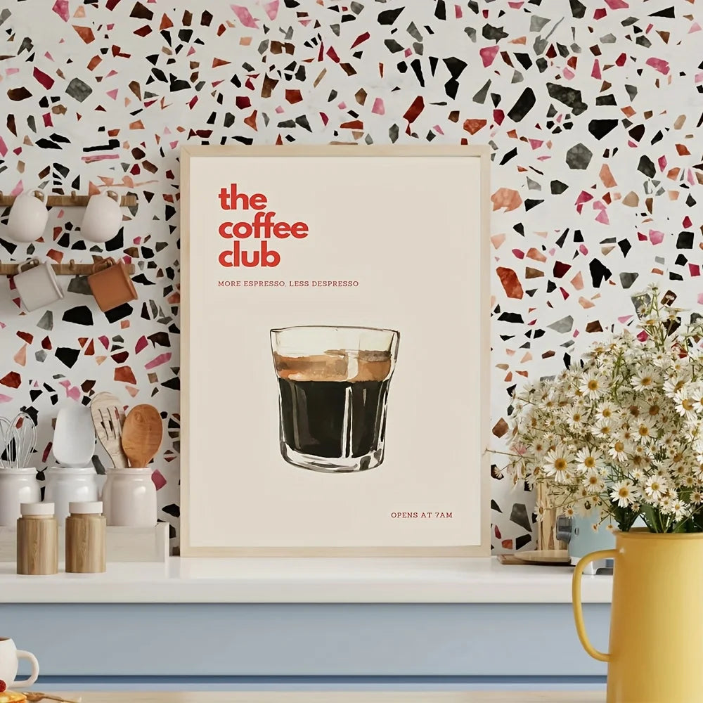 Coffee Club Retro Print
