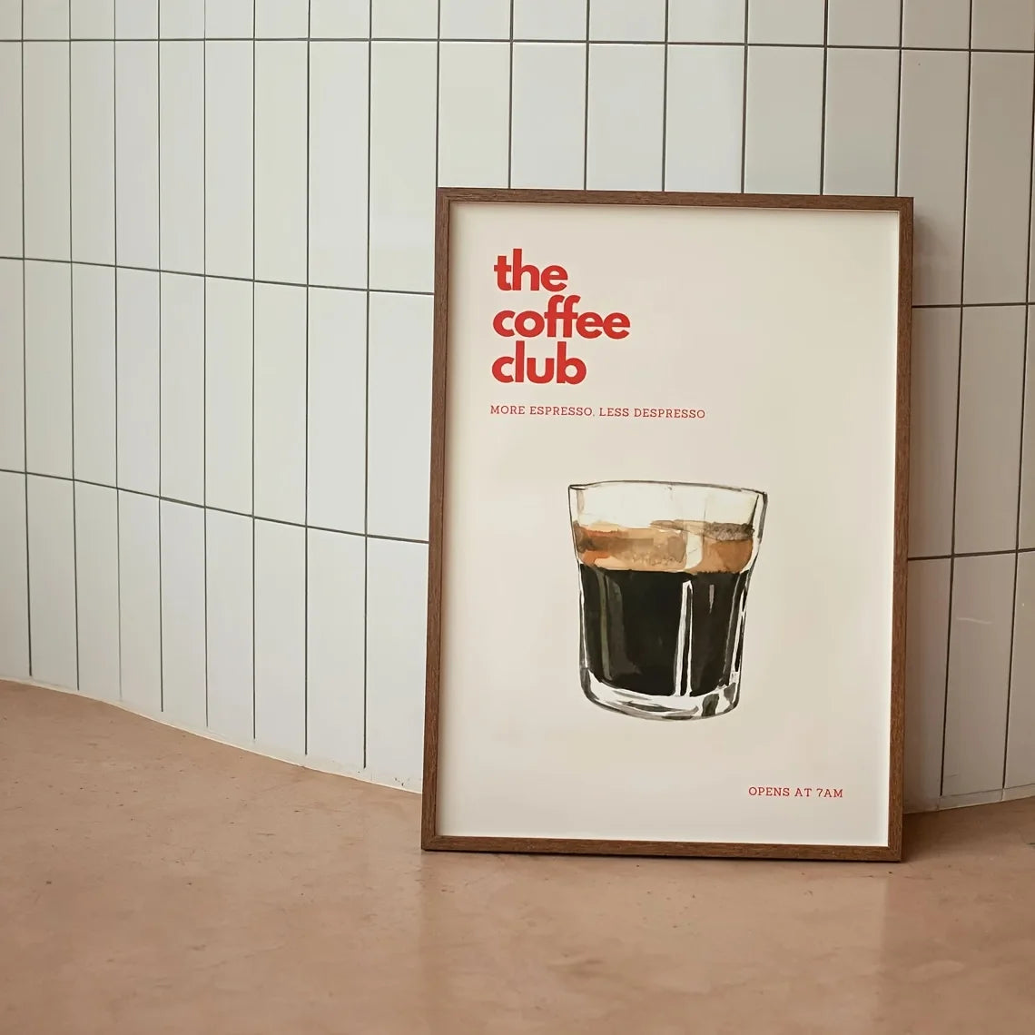 Coffee Club Retro Print