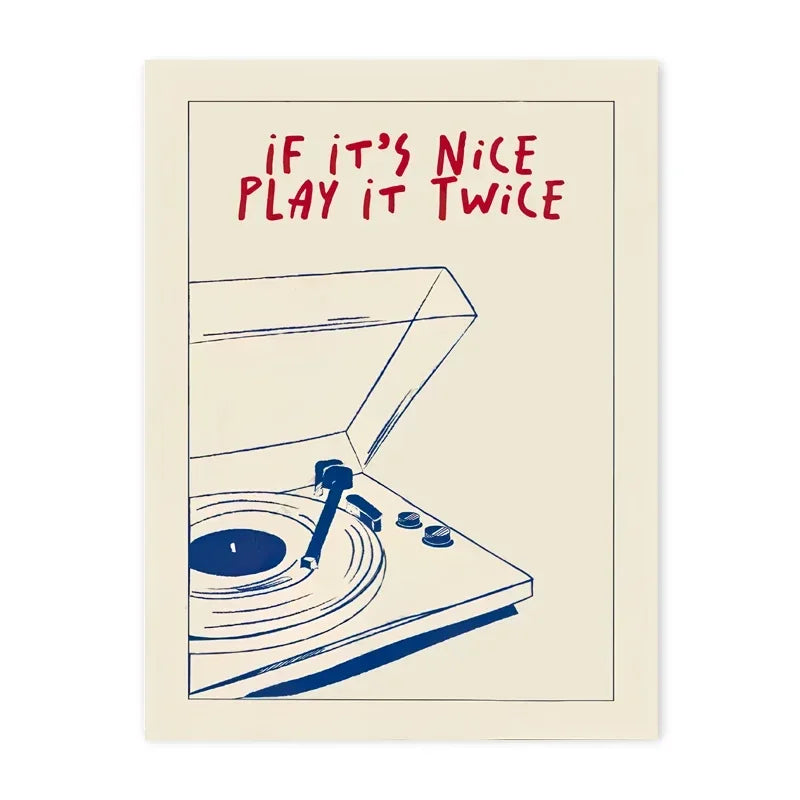 Play It Twice Record Print
