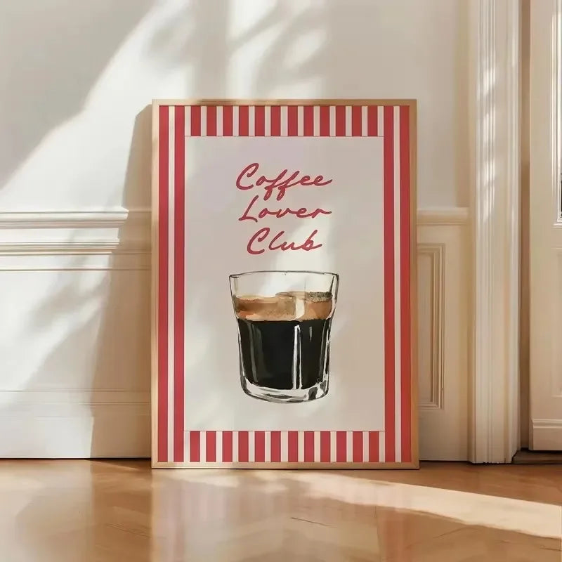 Coffee Club Retro Print