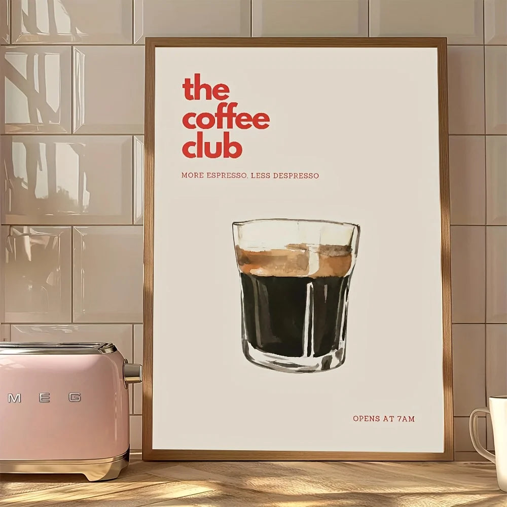 Coffee Club Retro Print